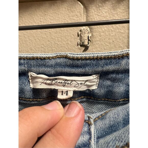 A Beautiful Soul Today Is Your Day Blue Jeans Shorts Woman’s Size 14 - Picture 7 of 11